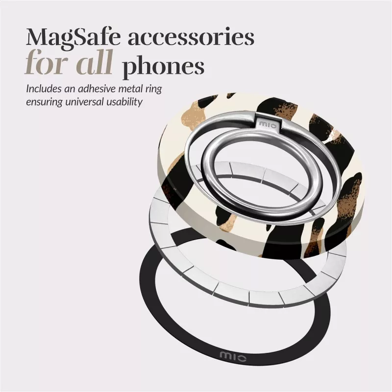 MIO Leopard MagSafe puzdro s kompatibilným držiakom na prsteň