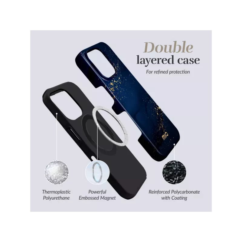 MIO Midnight Sparkle puzdro kompatibilné s MagSafe pre iPhone 17 Pro