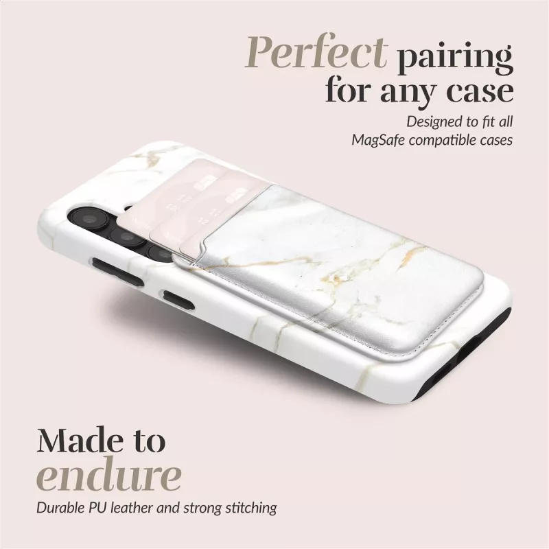 MIO White Marble Magsafe puzdro kompatibilné s držiakom na karty