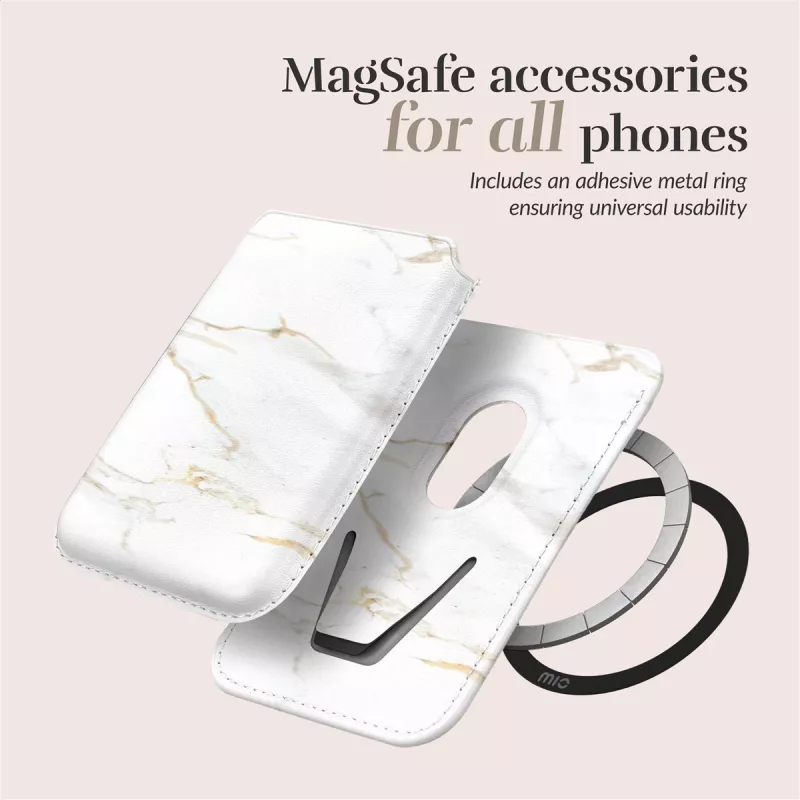 MIO White Marble Magsafe puzdro kompatibilné s držiakom na karty