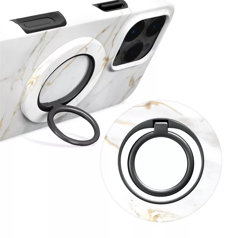 MIO White Marble Magsafe puzdro kompatibilné s držiakom na prsteň