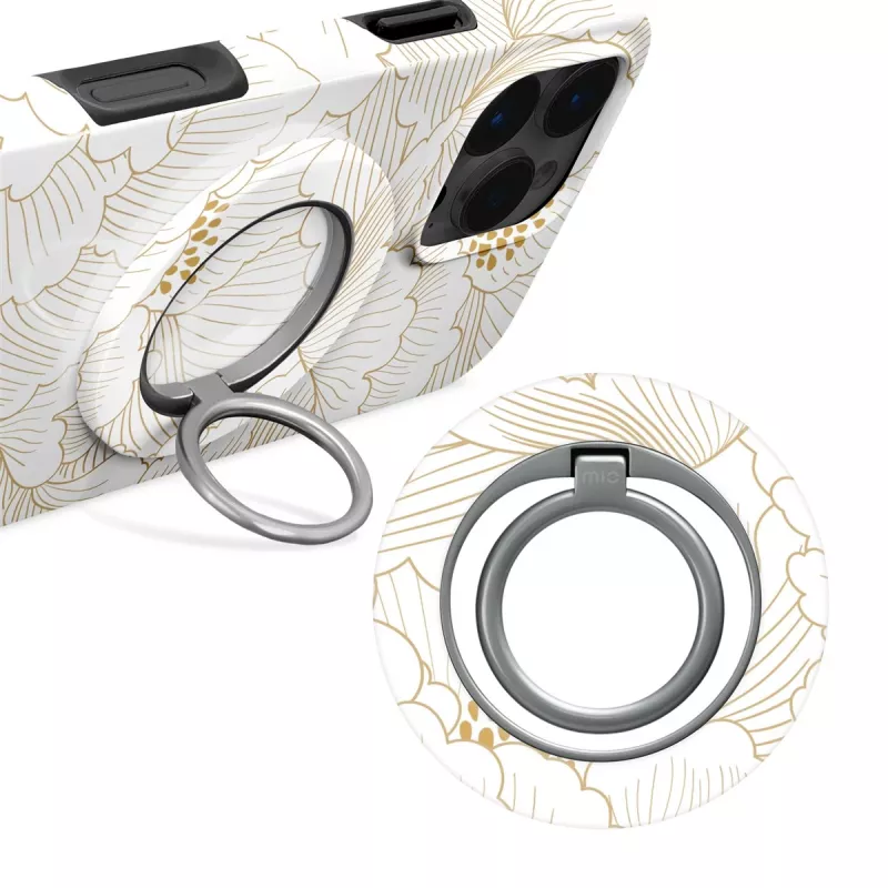 MIO White Roses Magsafe puzdro kompatibilné s držiakom na prsteň