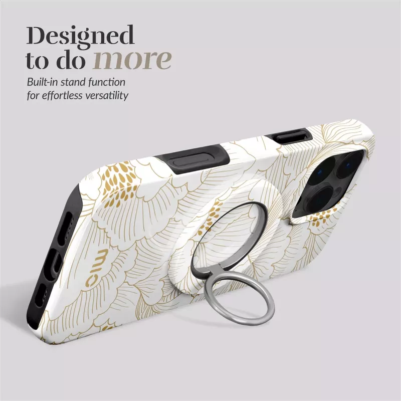 MIO White Roses Magsafe puzdro kompatibilné s držiakom na prsteň