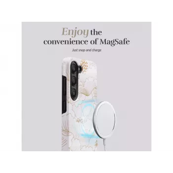 MIO White Roses Magsafe kompatibilné puzdro pre Samsung S24 5G