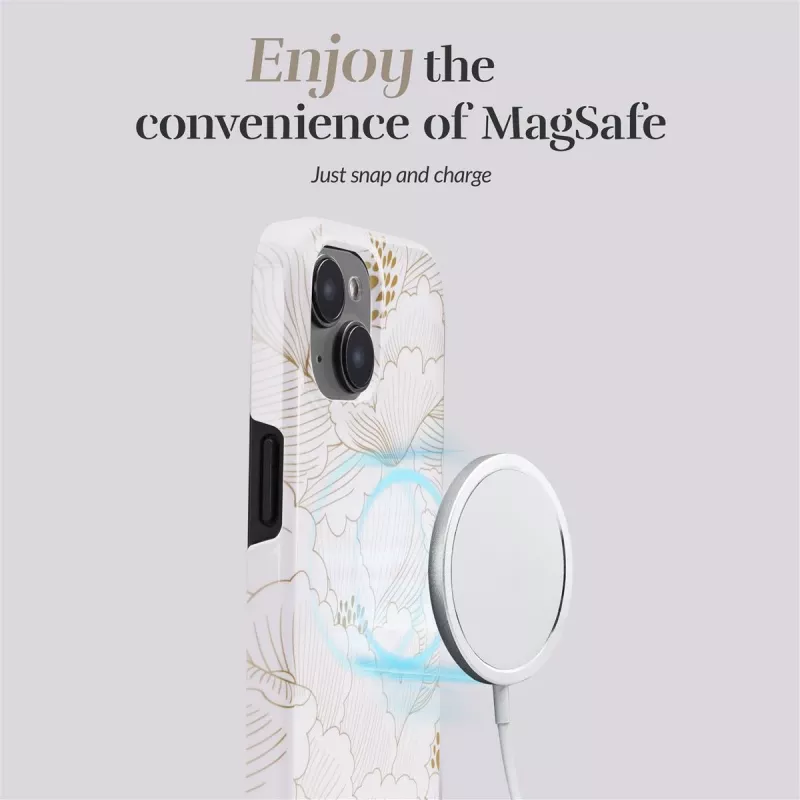 MIO White Roses Magsafe kompatibilné pre iPhone 13/14/15