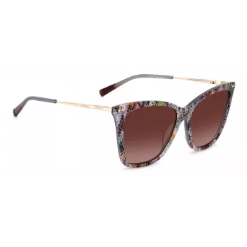 MISSONI dámske slnečné okuliare Butterfly MIS0106SX193X - hnedý vzorovaný acetátový rám, hnedé gradientné šošovky, UV400 ochrana