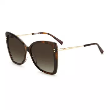 MISSONI dámske slnečné okuliare MIS0083S086 - motýlí acetátový rám, hnedé gradientové šošovky, 58 mm