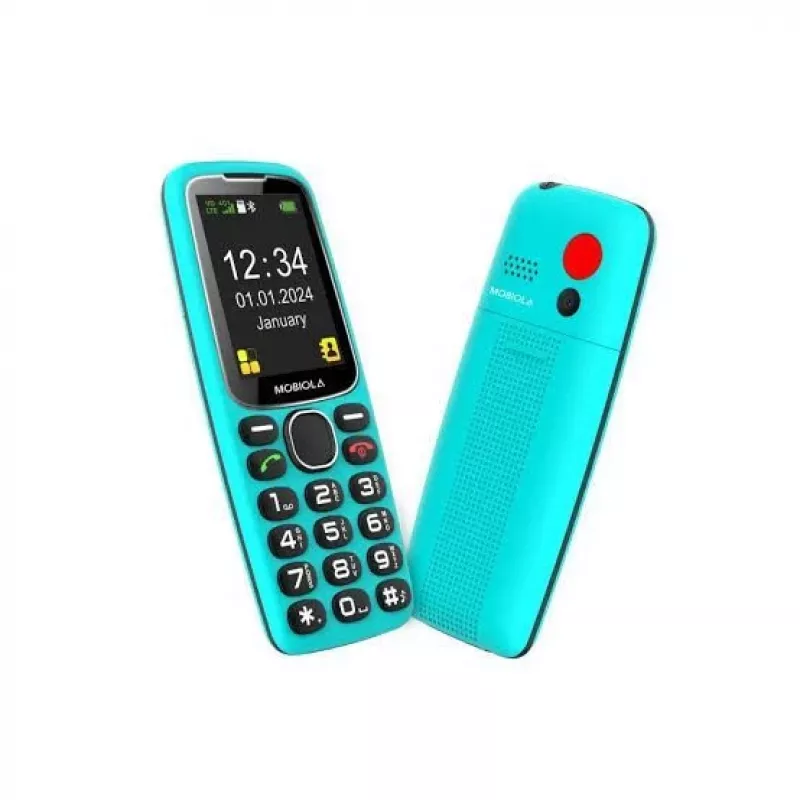 Mobiola MB4120 tlačidlový telefón, Tyrkysová