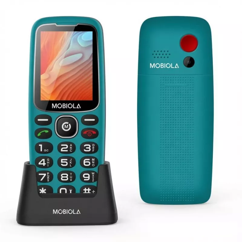 Mobiola MB4120 tlačidlový telefón, Tyrkysová