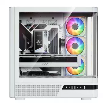 MODECOM Volcano AQ100 ARGB Midi-Tower biely