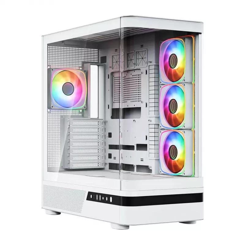 MODECOM Volcano AQ100 ARGB Midi-Tower biely