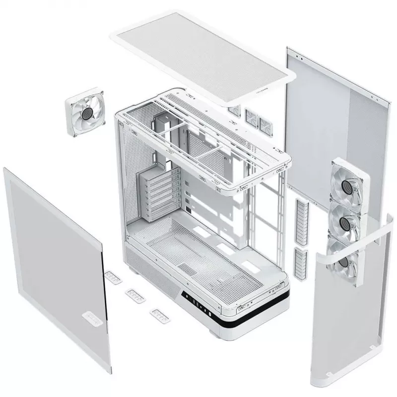 MODECOM Volcano AQ100 ARGB Midi-Tower biely
