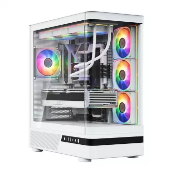 MODECOM Volcano AQ100 ARGB Midi-Tower biely