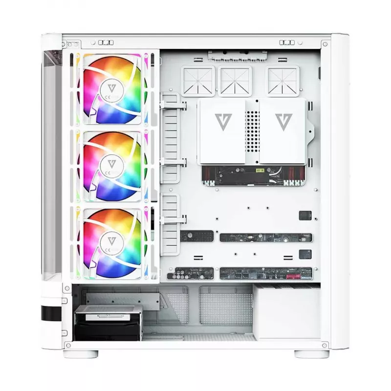 MODECOM Volcano AQ200 ARGB Midi-Tower skriňa biela