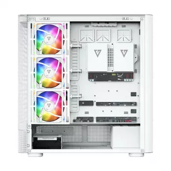 MODECOM Volcano AQ300 ARGB Mid Tower skriňa biela