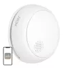MOES SSD01 ZigBee smart fotoelektrický dymový detektor s 85dB sirénou, Tuya App notifikácie, CR123A batériové napájanie, biely