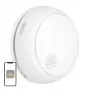 MOES SSD01 ZigBee smart fotoelektrický dymový detektor s 85dB sirénou, Tuya App notifikácie, CR123A batériové napájanie, biely