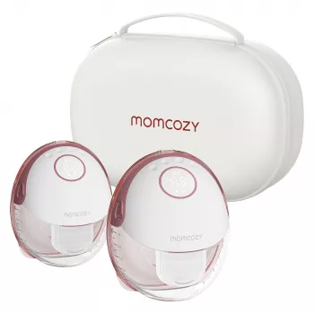 Momcozy M6 dvojitá prenosná elektrická odsávačka mlieka s batériou a úložnou krabicou