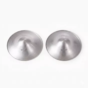 Momcozy NS005 999 jemné strieborné prsné klobúčiky 45mm - balenie 2 ks