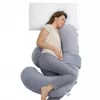 Momcozy PP007 F-Shape tehotenské vankúš sivý