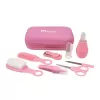 MOMINI Baby Care Kit Pinky – 10-dielna sada starostlivosti o novorodenca s cestovným puzdrom