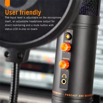 Monkey Banana MICO BK USB kondenzátorový mikrofón pre štúdio a podcasting