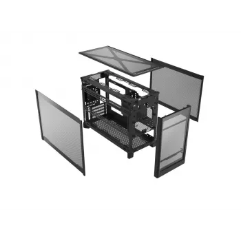 Montech TEN (B) Mini-Tower PC skriňa, tvrdené sklo, čierna, Micro-ATX/Mini-ITX