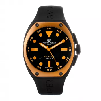 Montres de Luxe pánske automatické hodinky 09SA-BK-1002 48mm čierny ciferník kožený remienok