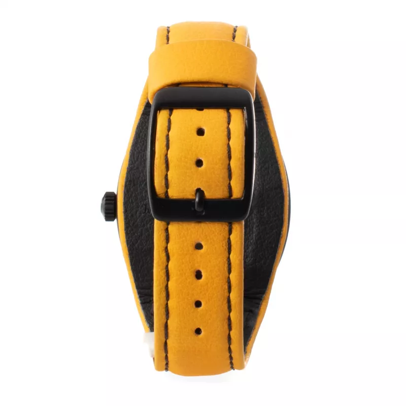 MONTRES DE LUXE unisex hodinky 09BK-2502 40 mm nerezová oceľ čierna koža
