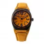 MONTRES DE LUXE unisex hodinky 09BK-2502 40 mm nerezová oceľ čierna koža