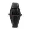 MONTRES DE LUXE unisex hodinky 09BK-3003 40mm quartz analógové nerezová oceľ koža čierna