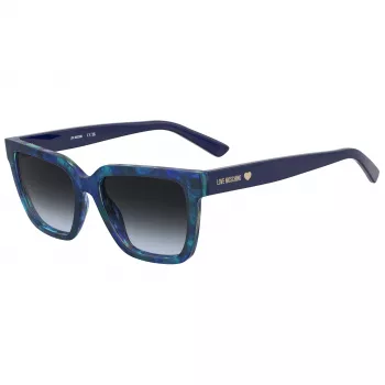 MOSCHINO LOVE dámske slnečné okuliare MOL087-S-PJP cat-eye acetátový rám, sivé gradientové šošovky, 55/17/140 mm
