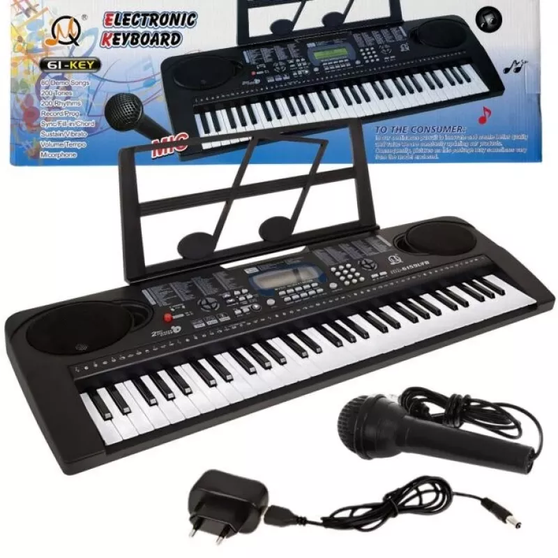 MQ 6159 UFB 61-klávesový výukový keyboard pre deti s mikrofónom