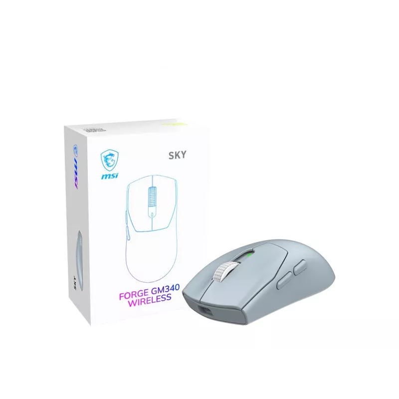 MSI FORGE GM340 W ľahká herná myš - PixArt PAW-3111, Tri-Mode Wireless, 12.000 DPI, 80g