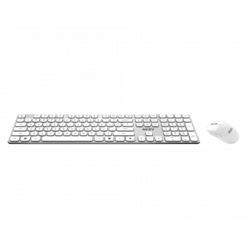 MSI Forge K210 Wireless Combo White US - sada klávesnice a myši