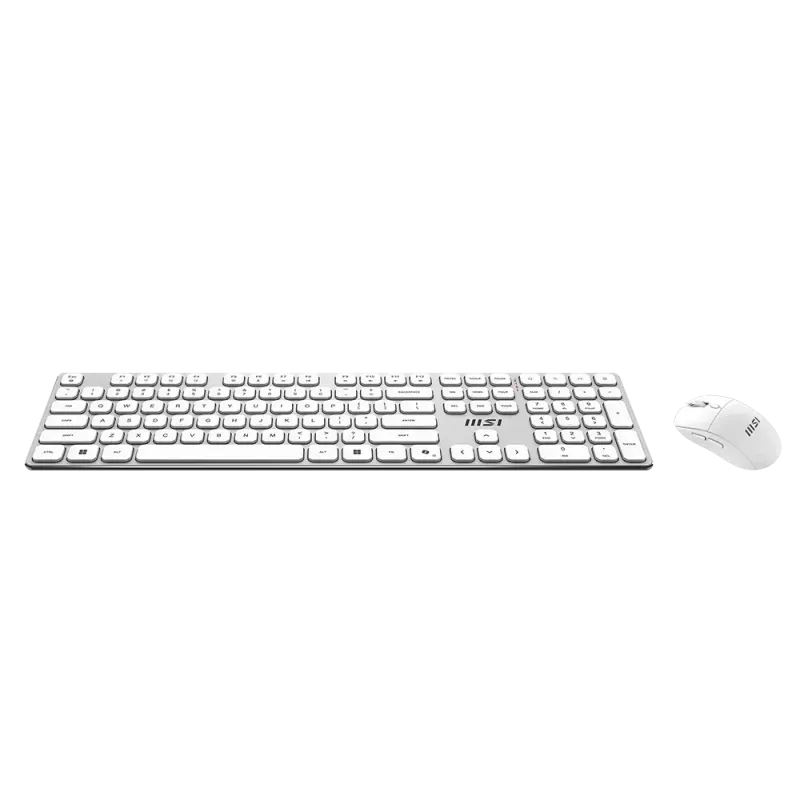 MSI Forge K210 Wireless Combo White US - sada klávesnice a myši