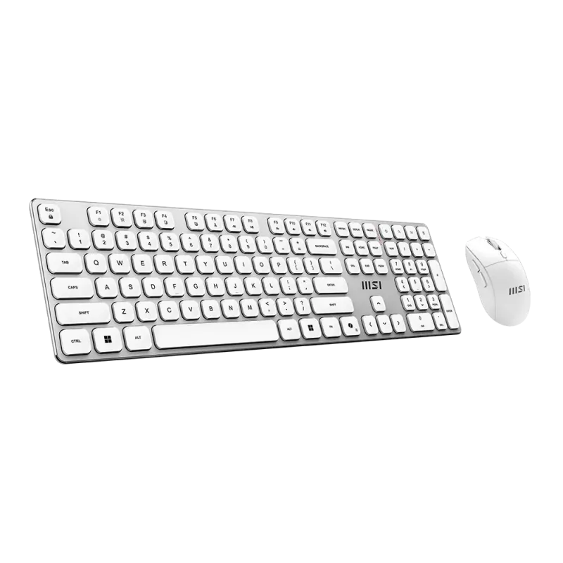 MSI Forge K210 Wireless Combo White US - sada klávesnice a myši