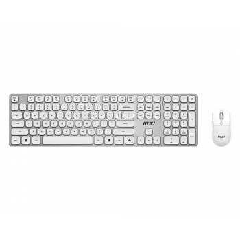 MSI Forge K210 Wireless Combo White US - sada klávesnice a myši