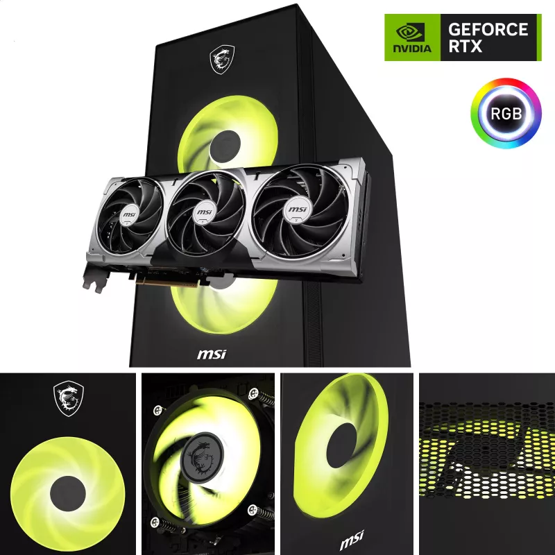 MSI MAG Infinite S AI 2NVM7-002AT stolový PC (čierna/transparentná, Windows 11 Home)