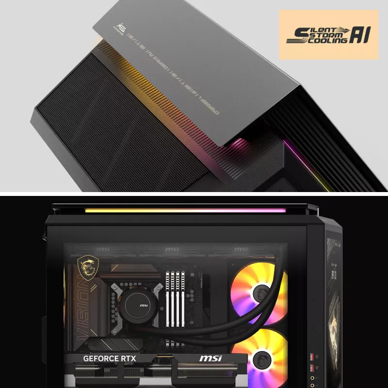 MSI MEG Vision X AI 2NVV9-285AT stolový počítač (čierny/priehľadný, Windows 11 Home)