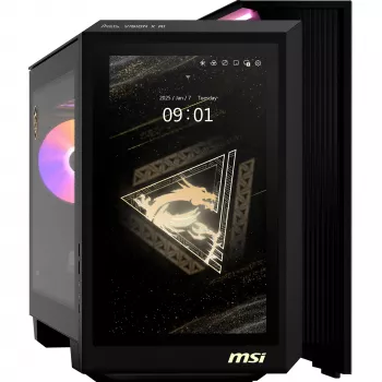 MSI MEG Vision X AI 2NVV9-285AT stolový počítač (čierny/priehľadný, Windows 11 Home)