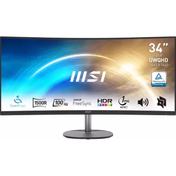 MSI MP341CQ 34-palcový zakrivený monitor (repasovaný)
