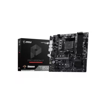 MSI PRO B550M-P základná doska, AMD AM4, B550, Micro-ATX, 4x DDR4, 128GB Max, Dual M.2, Gigabit LAN