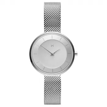 MVMT dámske hodinky D-FB01-S Signature quartz analog 32 mm oceľový mesh náramok strieborné
