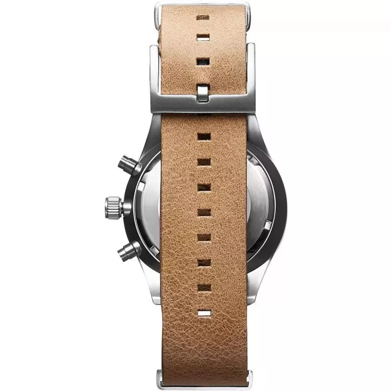 MVMT dámske hodinky D-MV01-WT (42mm) – biely ciferník, biely kožený remienok