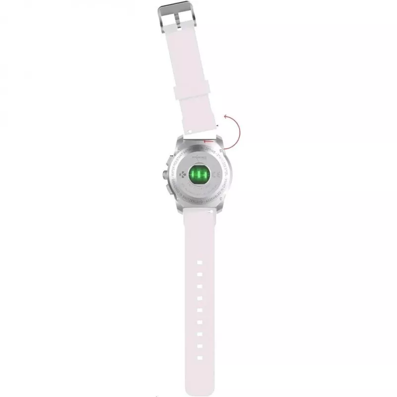 MyKronoz ZeTime smartwatch strieborná/biela silikón plochý