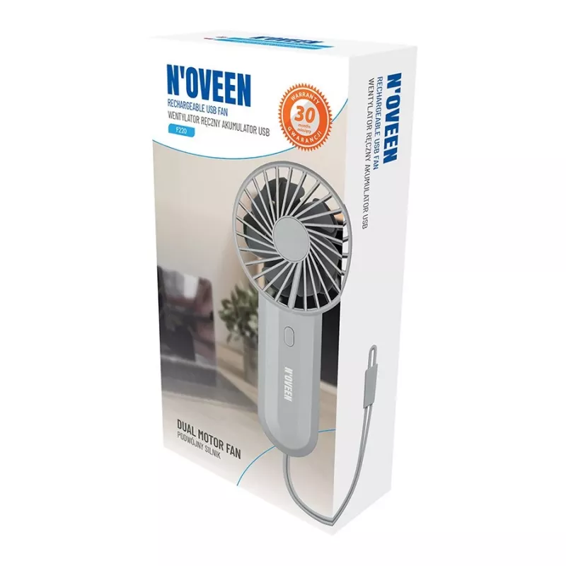 N'OVEEN NOVEEN F220 USB nabíjateľný ručný ventilátor