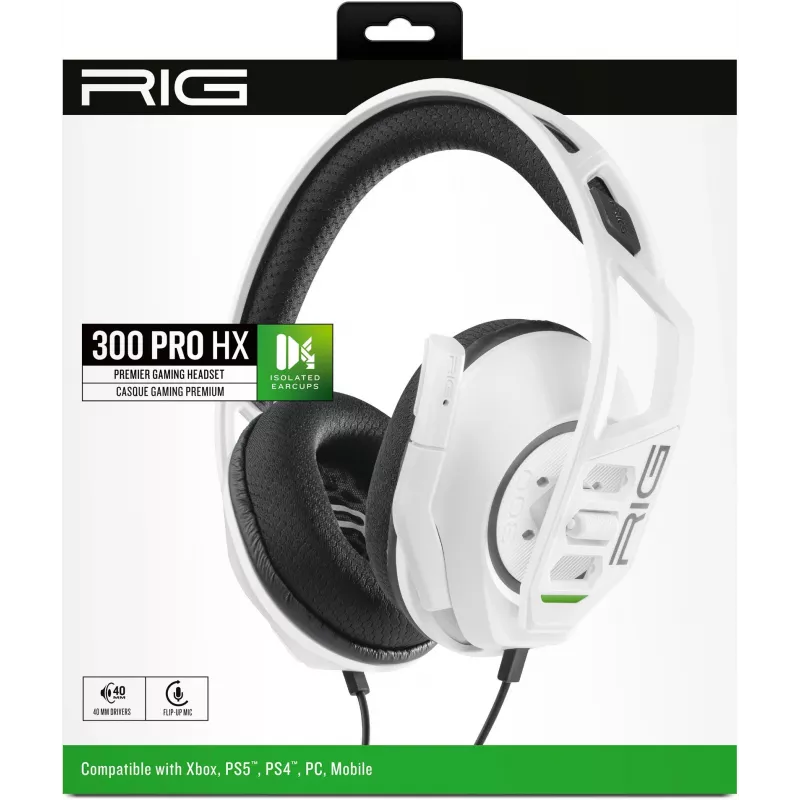 NACON RIG 300HX herný headset pre Xbox, biela