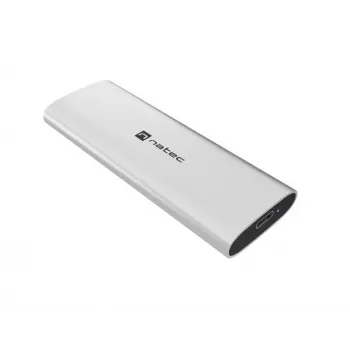 NATEC externé puzdro na SSD RHINO M.2 NVMe USB-C 3.2 Gen 2 Arctic Silver