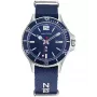 Nautica pánske NAPABS904 analógové quartz hodinky 43 mm modrý silikónový remienok